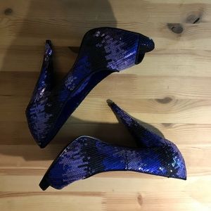 Aldo Blue Sequin Heels
